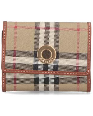 Burberry Tri-Fold Wallet - Natural