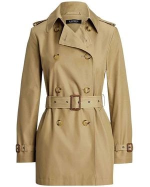Ralph Lauren Db Blt Tr30 Lined Coat - Natural