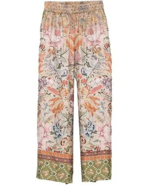 Pierre Louis Mascia Printed Silk Pants - White