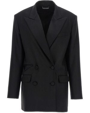 David Koma Tailored Tuxedo Blazer - Black