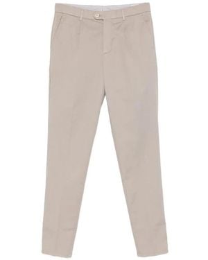 Brunello Cucinelli Garment-Dyed Leisure Fit Trousers - Natural