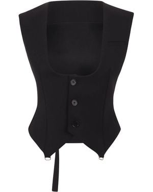 Ssheena Tailored Vest - Black