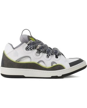 Lanvin Curb Perforated Trainers - White