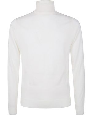 John Smedley Cherwell Pullover Roll Neck Ls - White