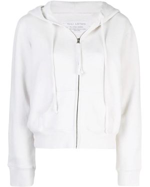 Nili Lotan Callie Zip Up Hoodie - White
