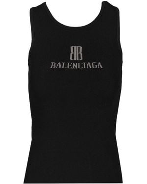 Balenciaga Sleeveless Tops - Black