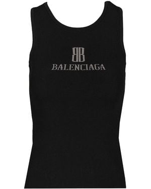 Balenciaga Sleeveless Tops - Black