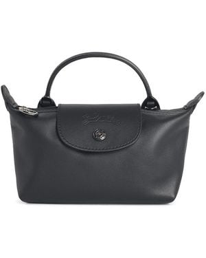 Longchamp Xs Le Pliage Xtra Leather Clutch Bag - Blue