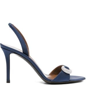 Giuseppe Zanotti Clandestino Satin Heel Sandals - Blue