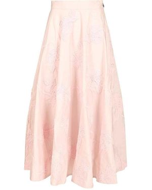 ROTATE BIRGER CHRISTENSEN The Flower Maxi Light Long Skirt - Pink