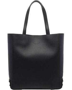 Tod's Medium Leather Tote Bag - Black