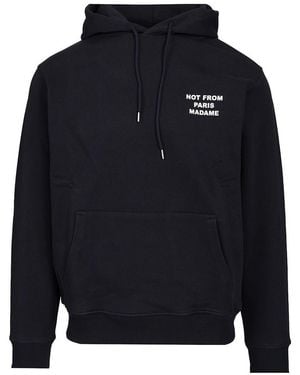 Drole de Monsieur Slogan Hoodie - Blue