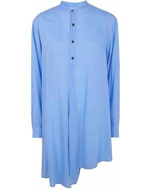 Y's Yohji Yamamoto Stand Collar Blouse - Blue