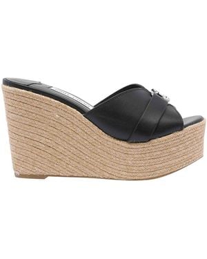Jimmy Choo Leda Wedges Sandals - Natural