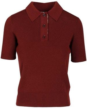 Burberry Lightweight Wool Polo - Red