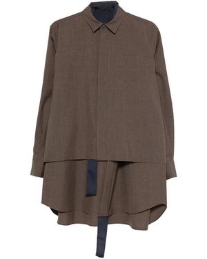 Sacai Suiting Dress - Brown