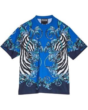 Versace Jeans Couture Baroque Zebra T-Shirt - Blue