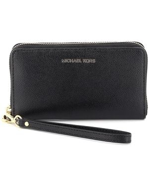 Michael Kors Jet Set Zip-Around Wallet - Black