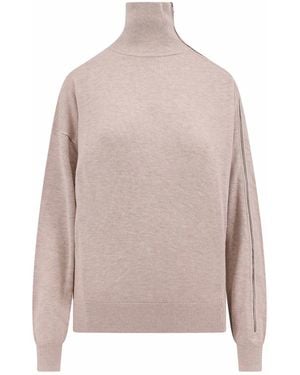 Isabel Marant Viscose And Wool Jumper With Zip Detail - Pink