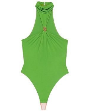 Elisabetta Franchi Halter Neck Body - Green