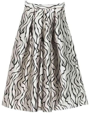 Lunatica Milano Printed Midi Skirt - White