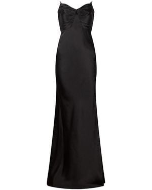 Elisabetta Franchi Robe Longue À Design Sans Manches - Black