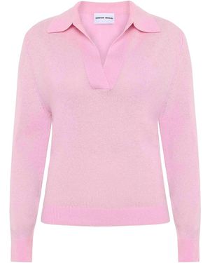 EMERSON RENALDI Deep Polo-Collar Jumper - Pink