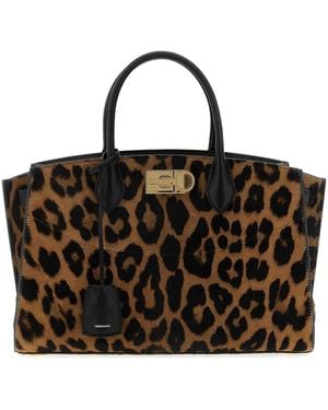 Ferragamo New Studio Soft (L) Handbag - Black