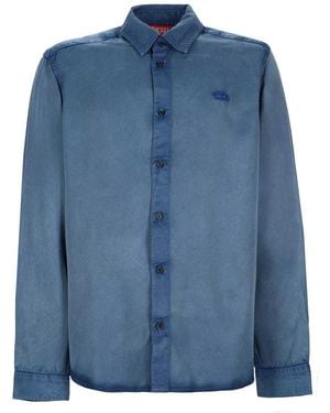 DIESEL Shirt With Logo - Blue
