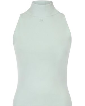 Courreges Heritage Knit Top - Green