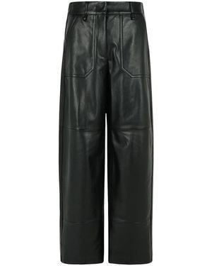 Sportmax Garbo Nappa Leather Trousers - Grey