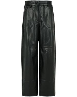 Sportmax Garbo Nappa Leather Trousers - Grey