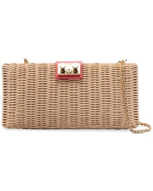 Rodo Wicker Clutch - Natural