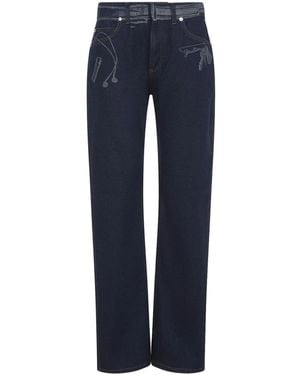 Jean Paul Gaultier Vaqueros Rectos - Azul