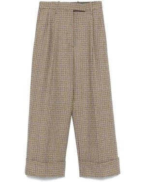 Thom Browne High Waisted Double Pleat Trouser - Gray