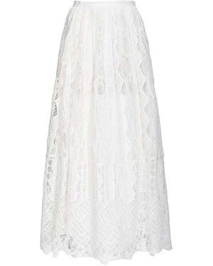 Pinko Lace Midi Skirt - White