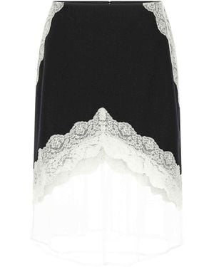 Jil Sander Organza Lace Wool Skirt - Black