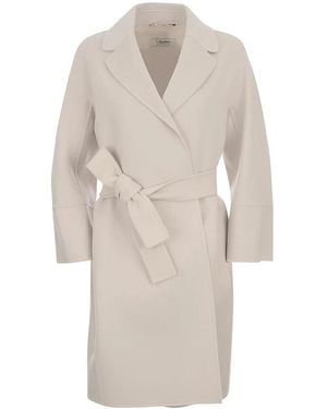 Max Mara Arona Coat Pale Sand - White