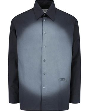 MM6 by Maison Margiela Spray Print Shirt - Blue