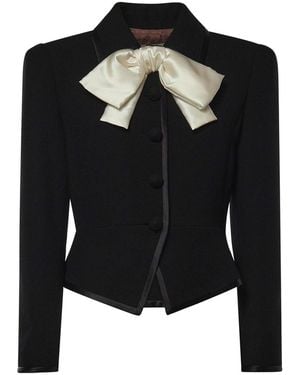 Valentino Garavani Wool Crepe Jacket - Black