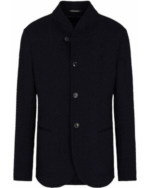 Emporio Armani Single-Breasted Blazer - Blue