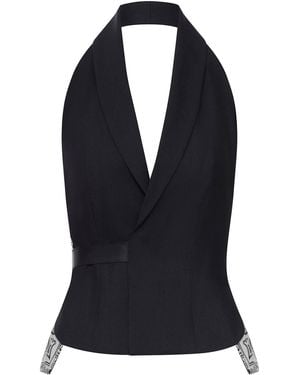 The Seafarer Tailored Vest With Bandana Inserts - Blue
