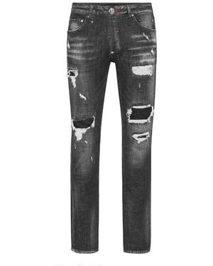 Philipp Plein Jeans Boot-Cut - Gris
