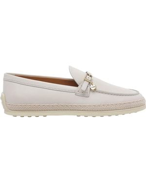 Tod's Leather Loafers - White