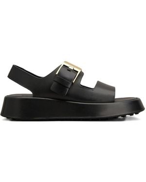 Tod's Platform Sandals With Leather - Black