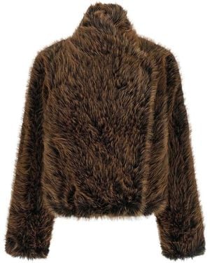 BB COUTURE Eco-Fur Coat - Brown