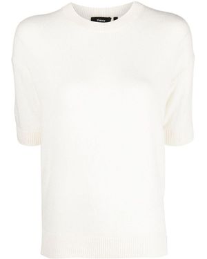 Theory Crew-Neck Cashmere T-Shirt From - White
