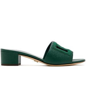 Dolce & Gabbana Leather Sandal - Green