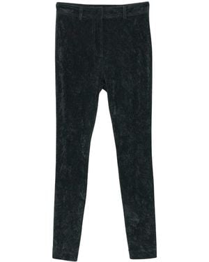 Alberta Ferretti Skinny Velvet Trousers - Black