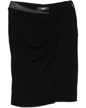 Versace Draped Skirt - Black